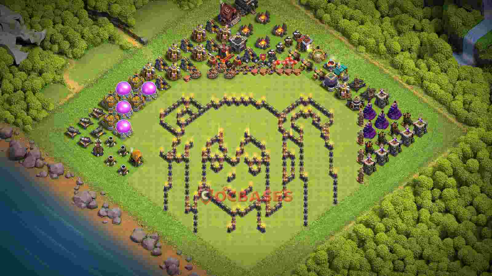 Town Hall 9 Base -fun – Layout id: ucir9 base layout