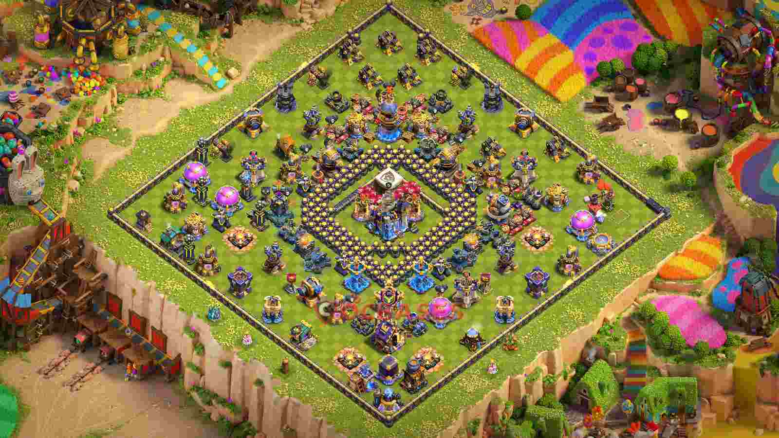 Town Hall 18 Base -trophy – Layout id: qf4ke base layout