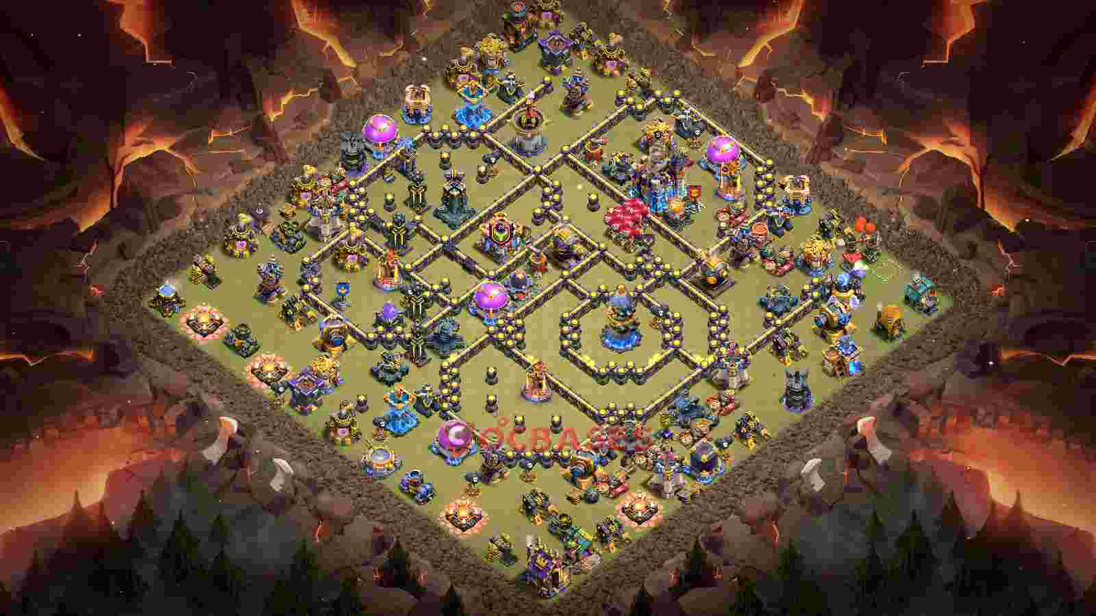 Town Hall 18 Base -war – Layout id: rtss8 base layout