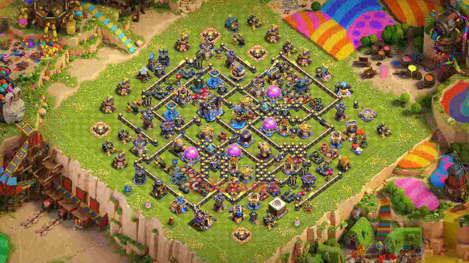 Town Hall 18 Base -farming – Layout id: wqfep base layout