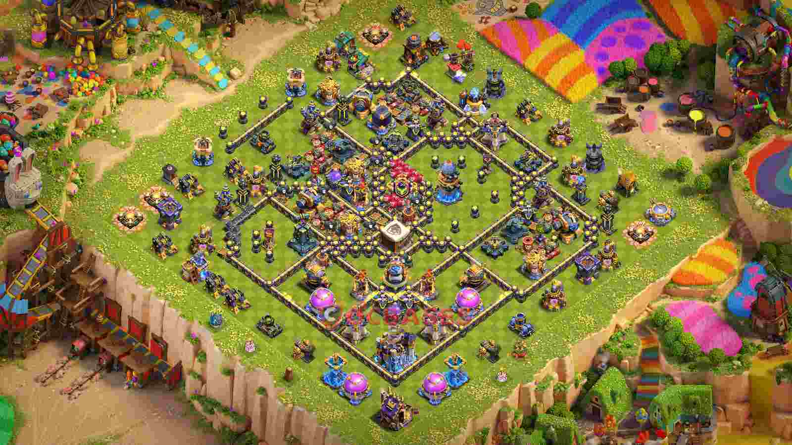Town Hall 18 Base -trophy – Layout id: u8te6 base layout