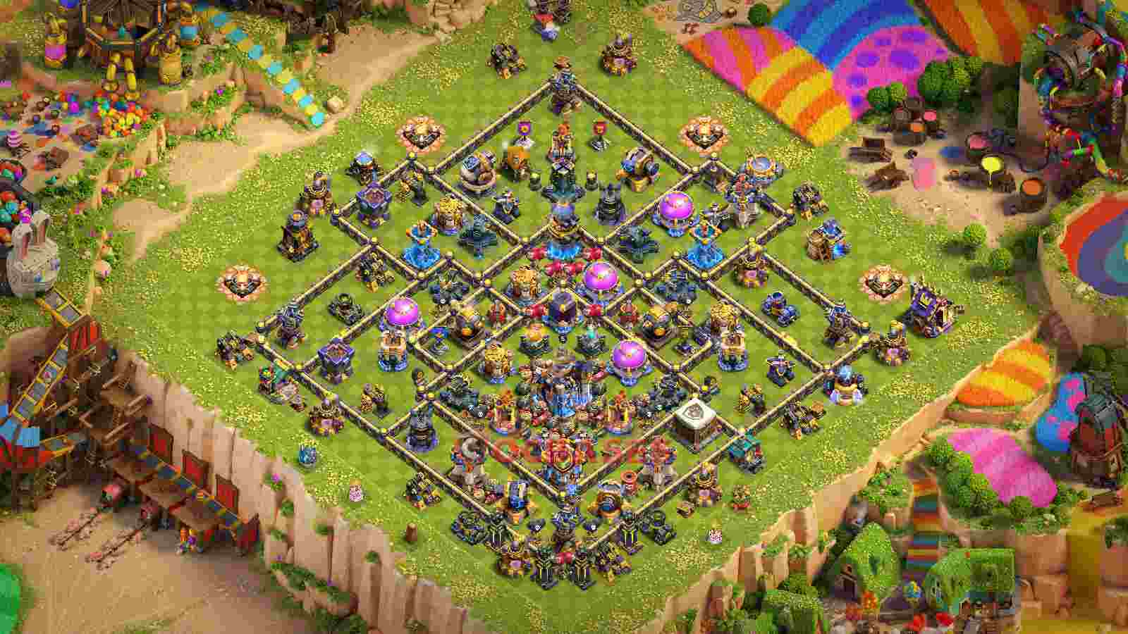 Town Hall 18 Base -farming – Layout id: bpu8p base layout