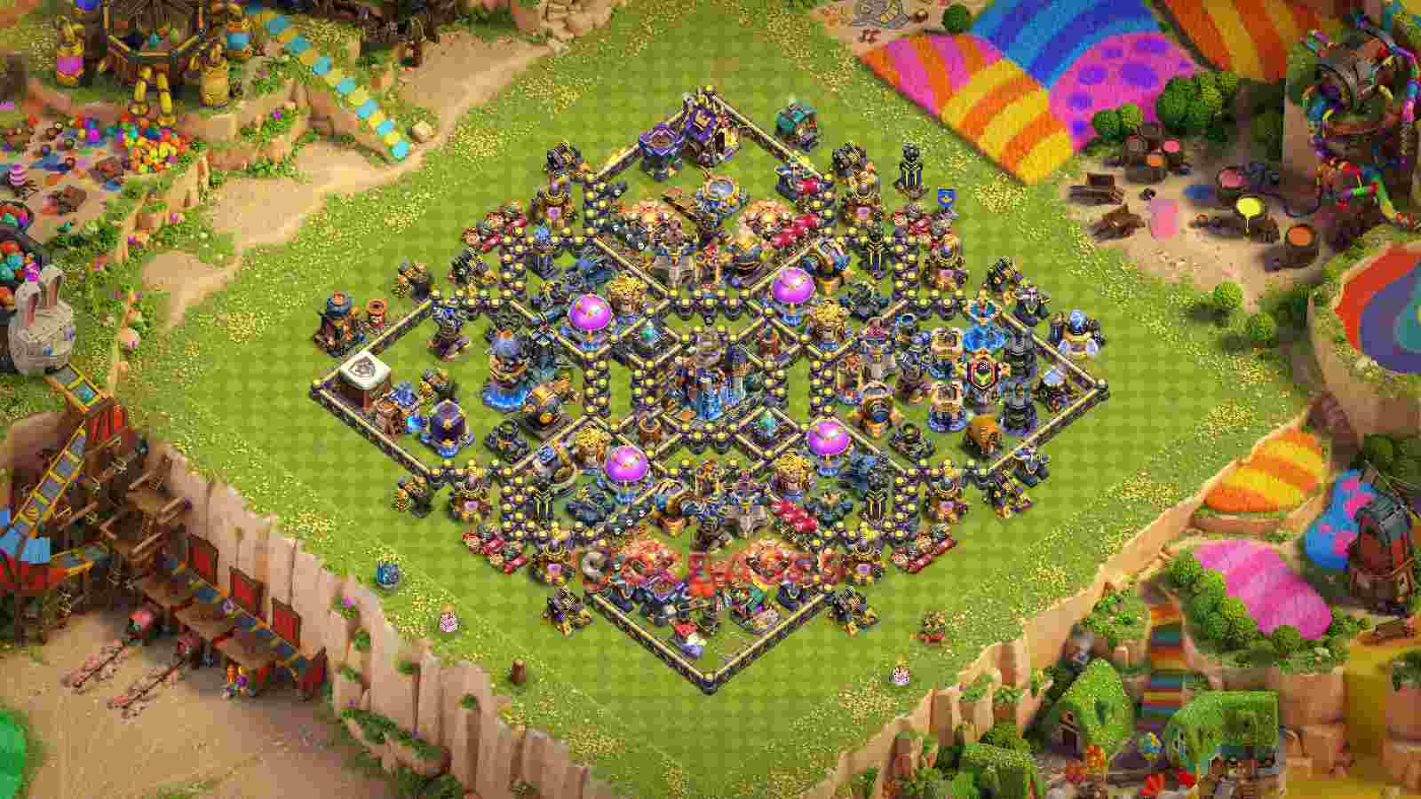 Town Hall 18 Base -farming – Layout id: r7owo base layout