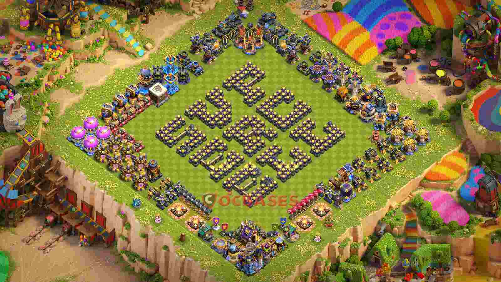 Town Hall 18 Base -fun – Layout id: 7rgnt base layout