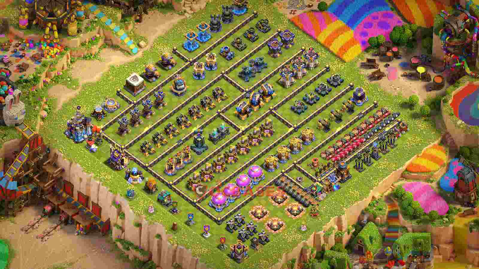 Town Hall 18 Base -progress base – Layout id: lxbco base layout