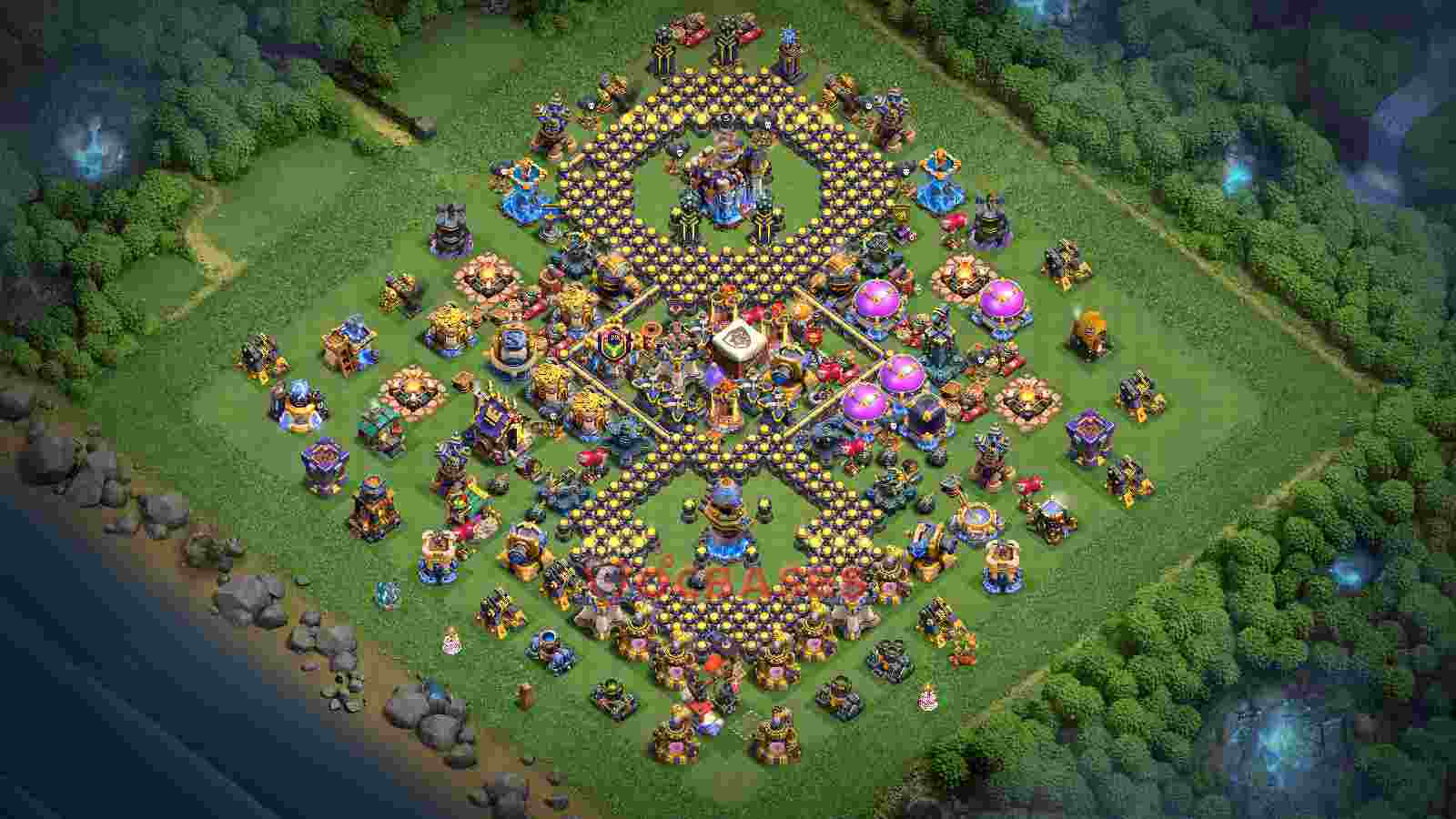 Town Hall 18 Base -trophy – Layout id: ivfsv base layout