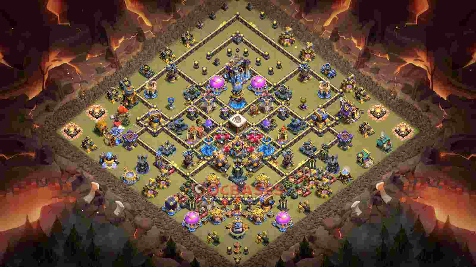 Town Hall 18 Base -war – Layout id: vt9y1 base layout