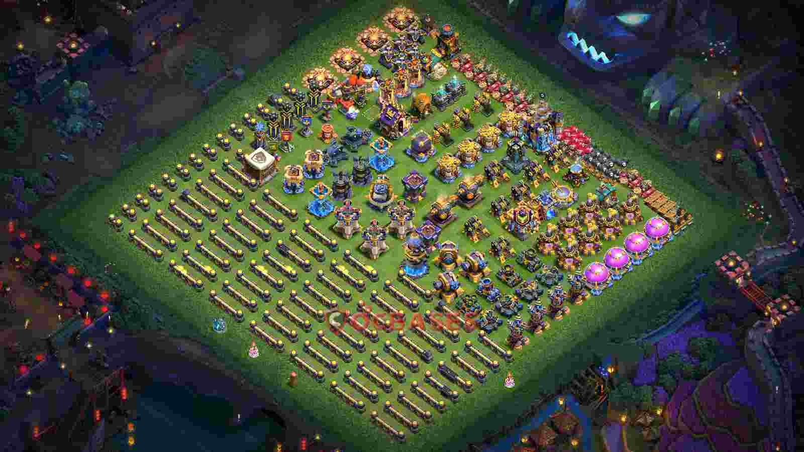 Town Hall 18 Base -progress base – Layout id: e6l4r base layout