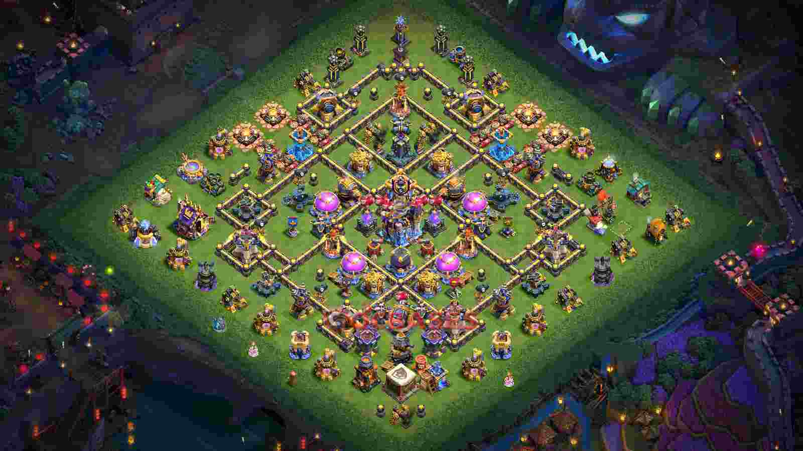 Town Hall 18 Base -farming – Layout id: k407j base layout