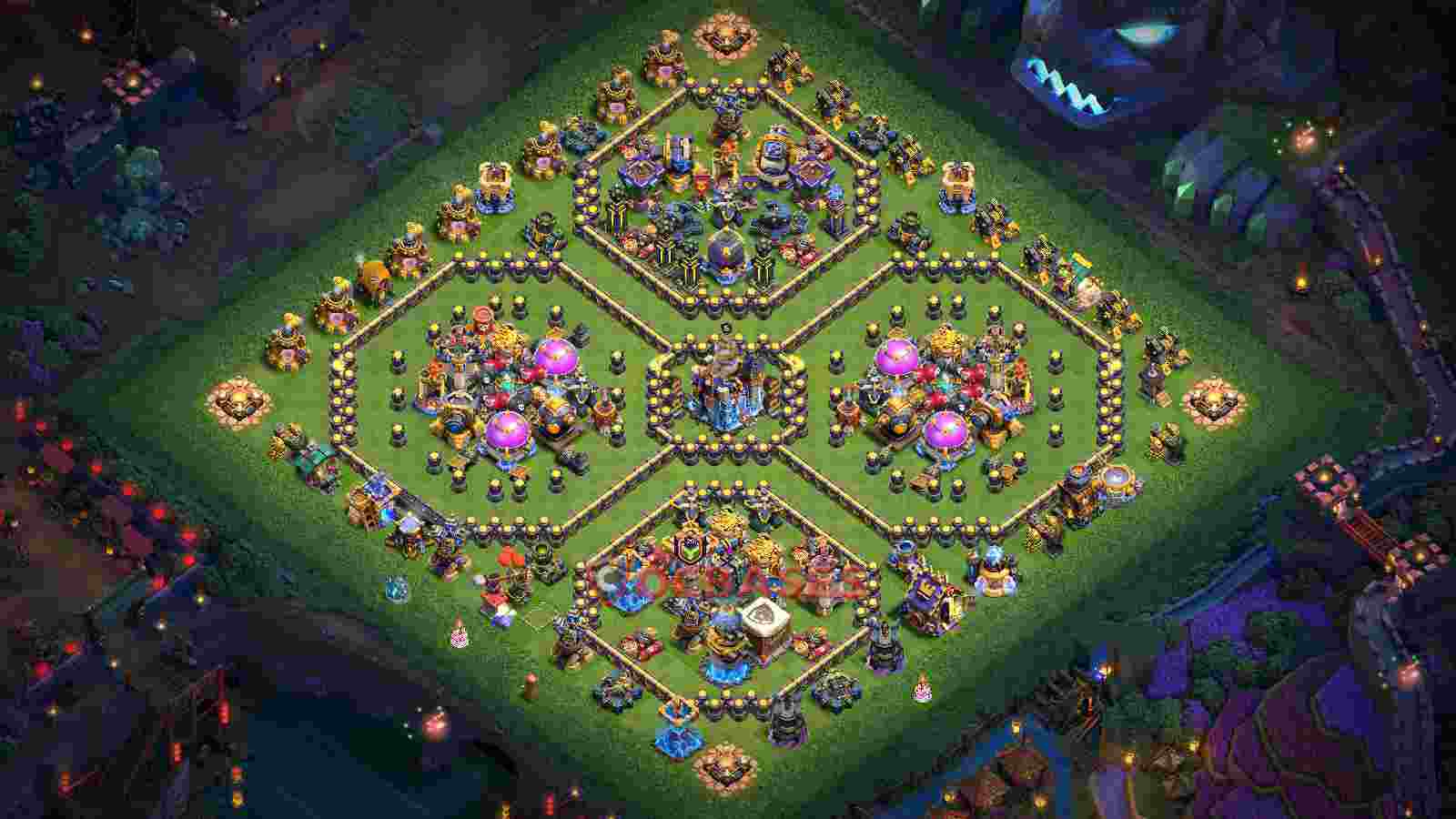 Town Hall 18 Base -farming – Layout id: 5mm6l base layout