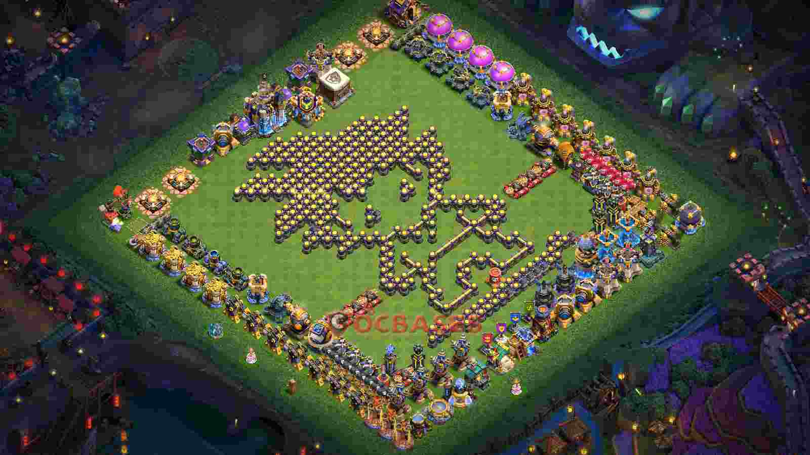 Town Hall 18 Base -fun – Layout id: skbma base layout