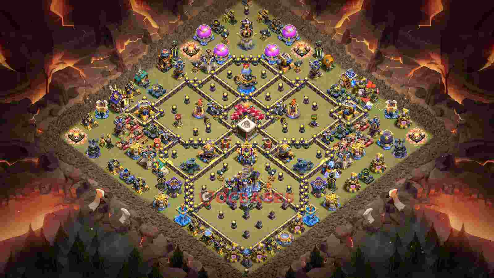 Town Hall 18 Base -war – Layout id: cpeq1 base layout