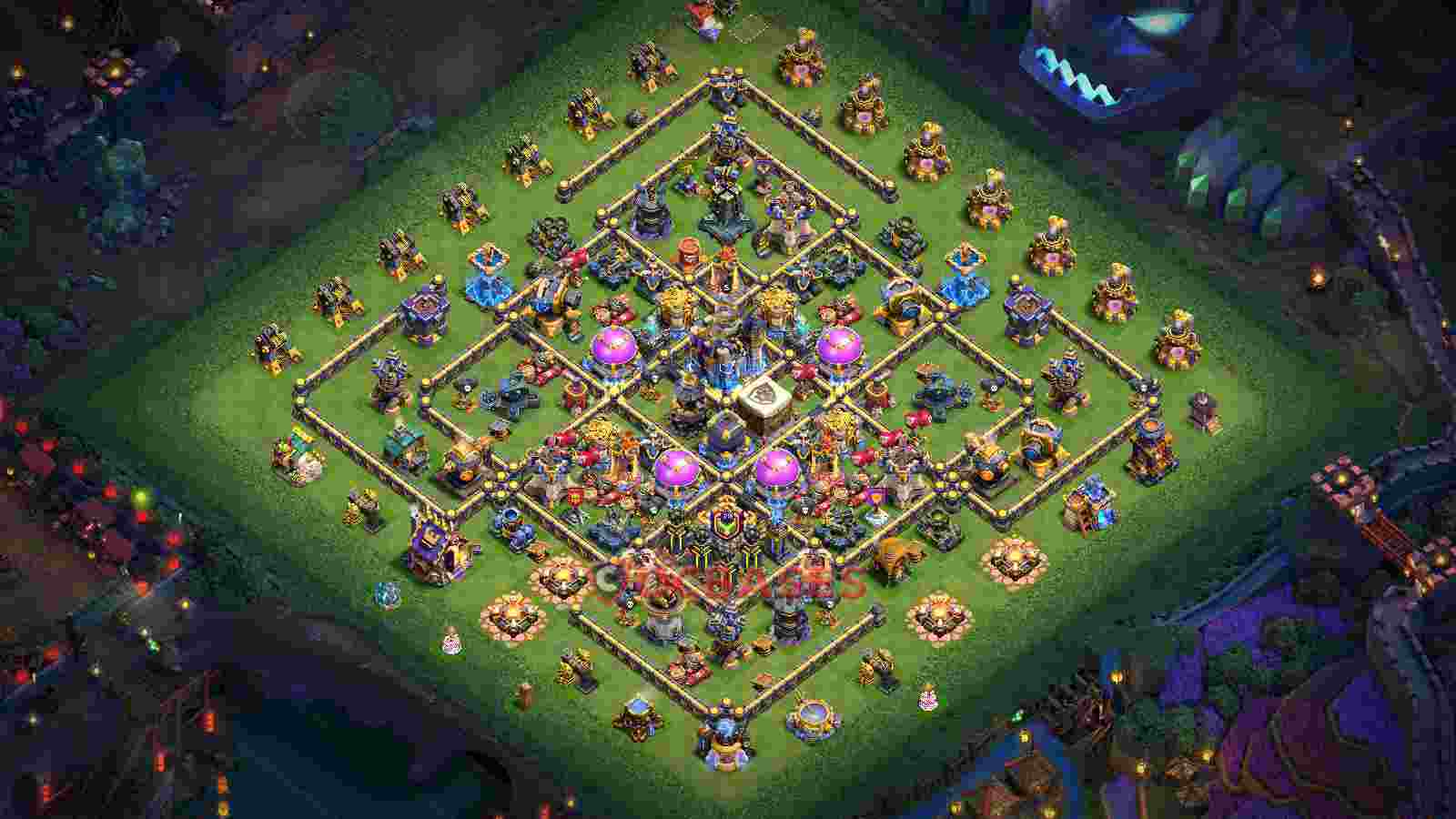 Town Hall 18 Base -farming – Layout id: kiofe base layout