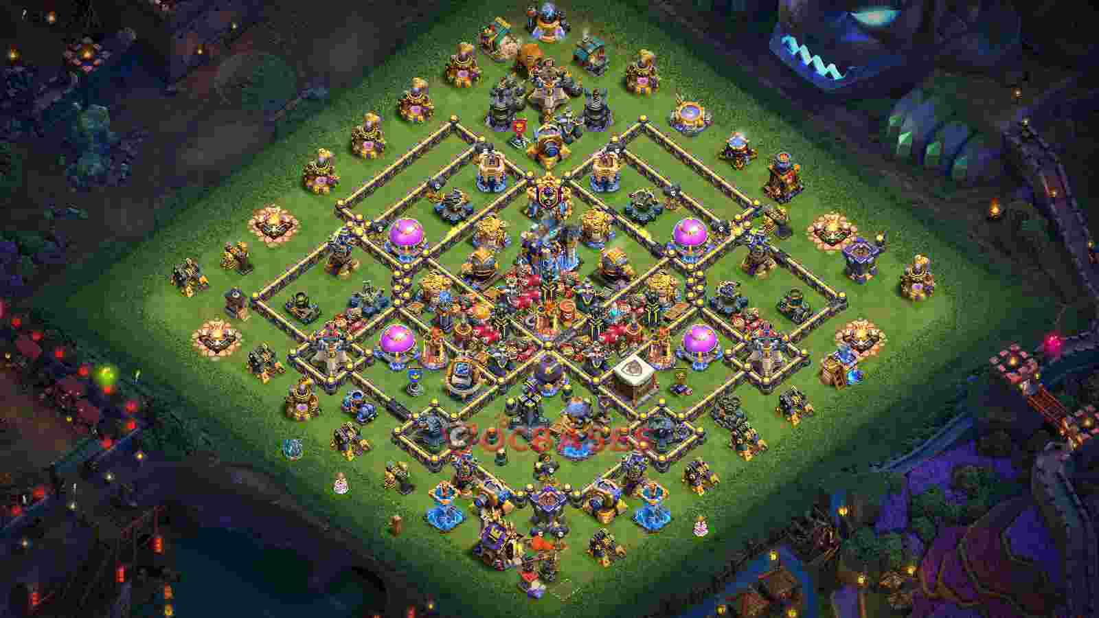 Town Hall 18 Base -farming – Layout id: 7cpoh base layout