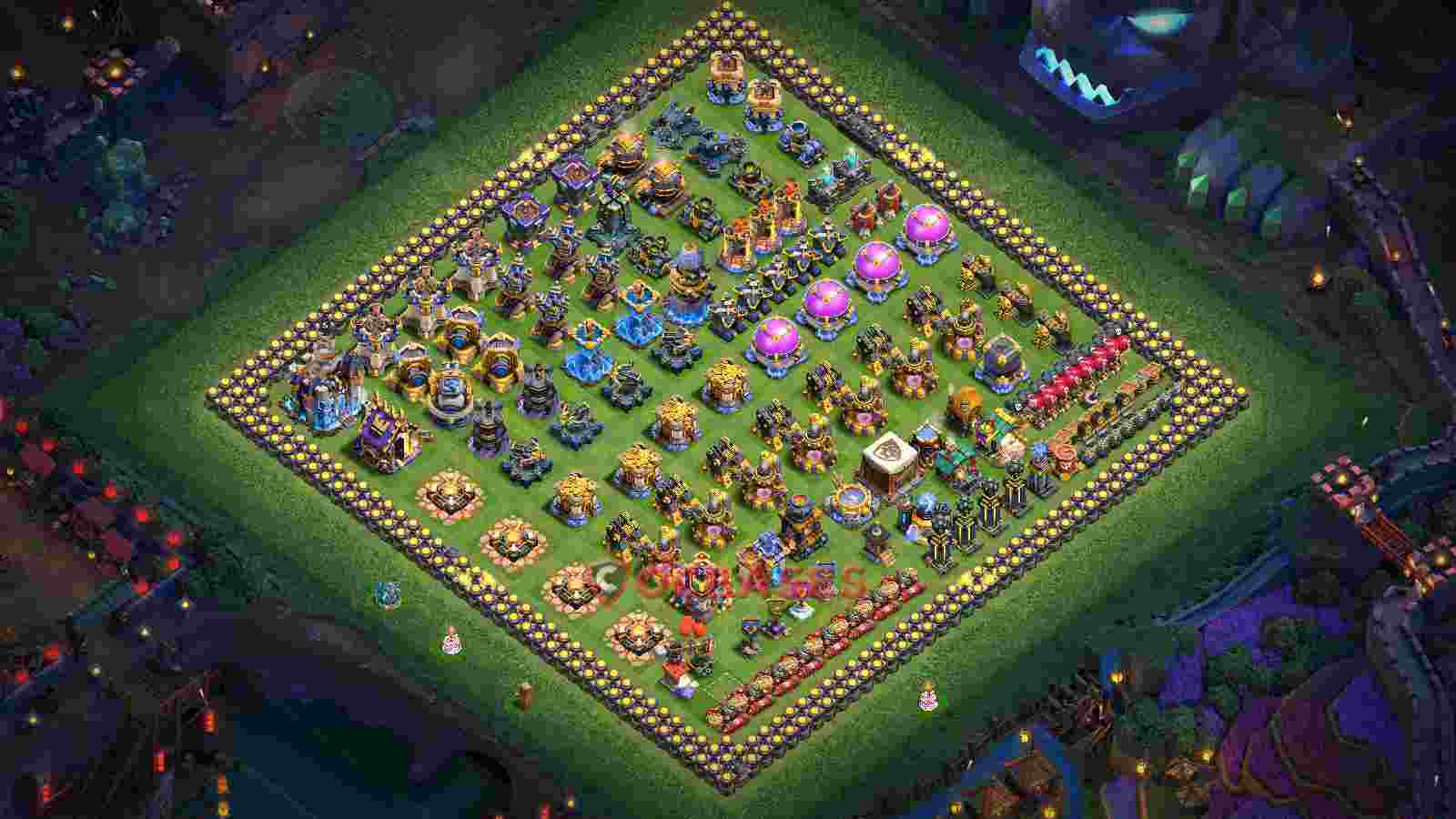 Town Hall 18 Base -fun – Layout id: dh9bf base layout