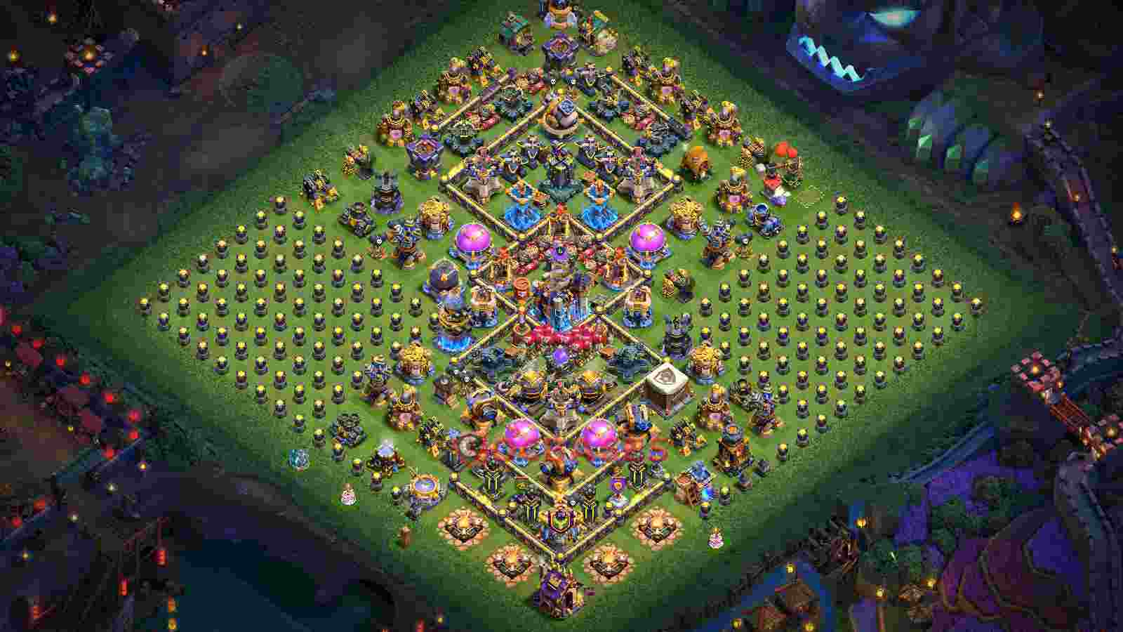 Town Hall 18 Base -fun – Layout id: peqnq base layout