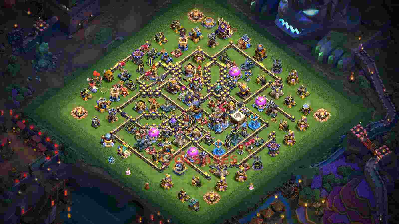 Town Hall 18 Base -farming – Layout id: rloo3 base layout