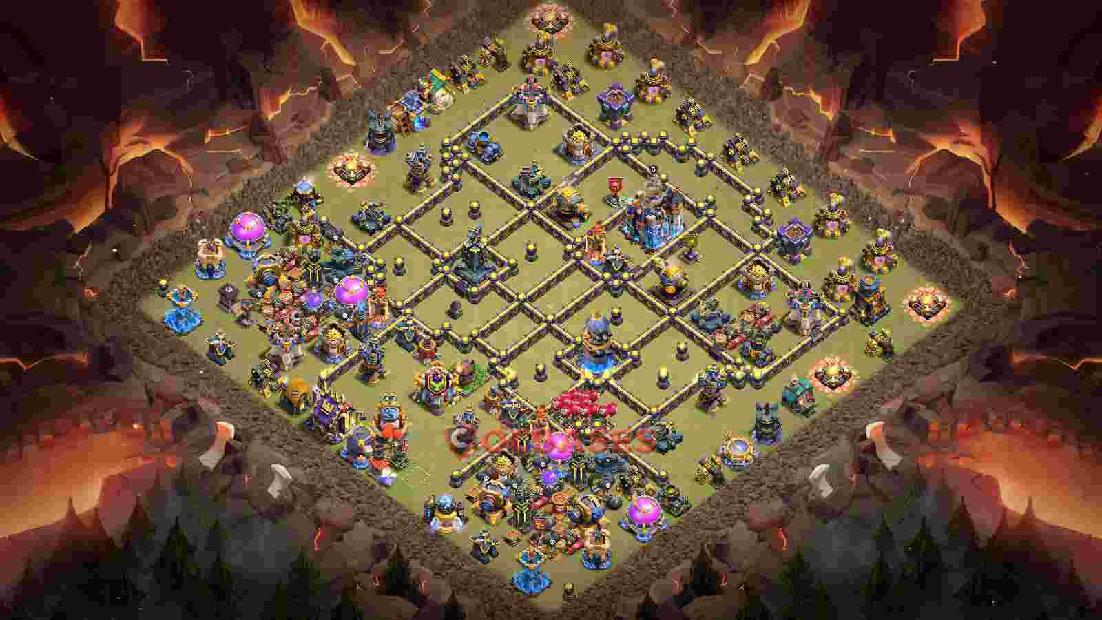 Town Hall 18 Base -war – Layout id: 27ssy base layout