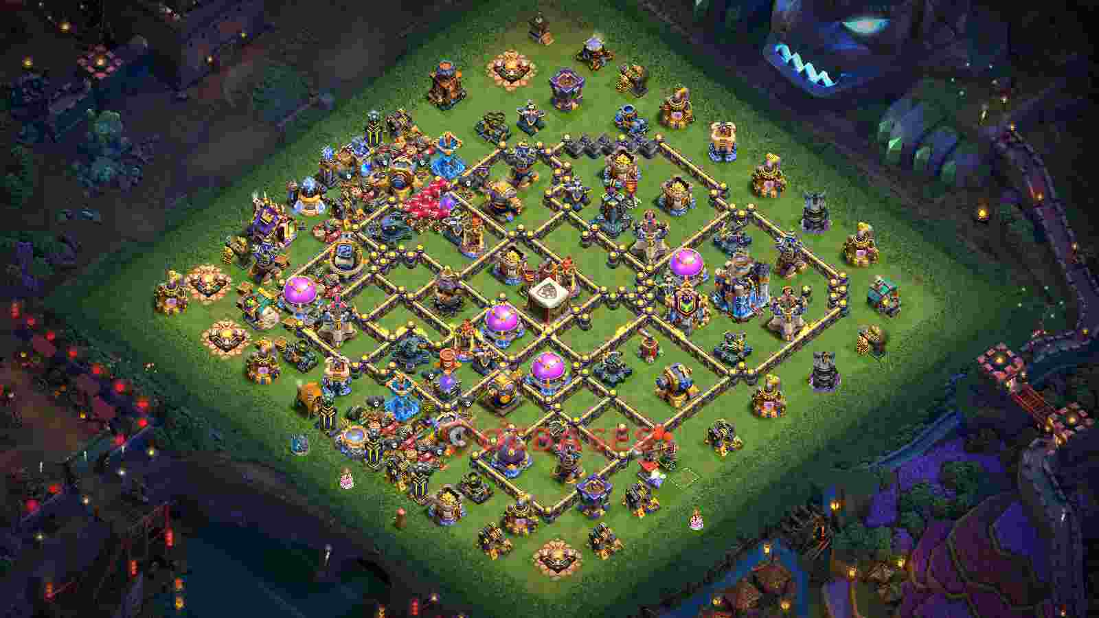 Town Hall 18 Base -trophy – Layout id: sx2wz base layout