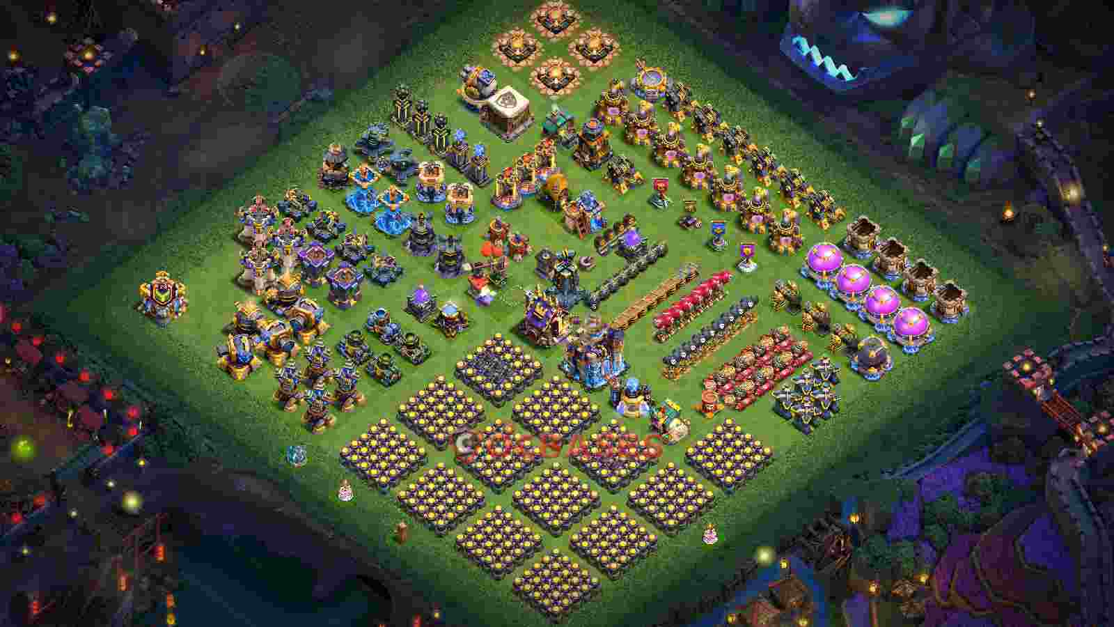 Town Hall 18 Base -progress base – Layout id: pfd9g base layout
