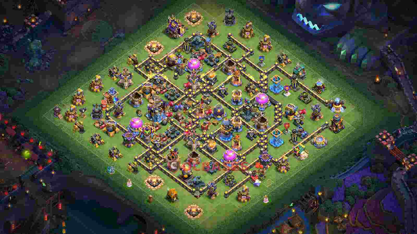 Town Hall 18 Base -farming – Layout id: orhew base layout