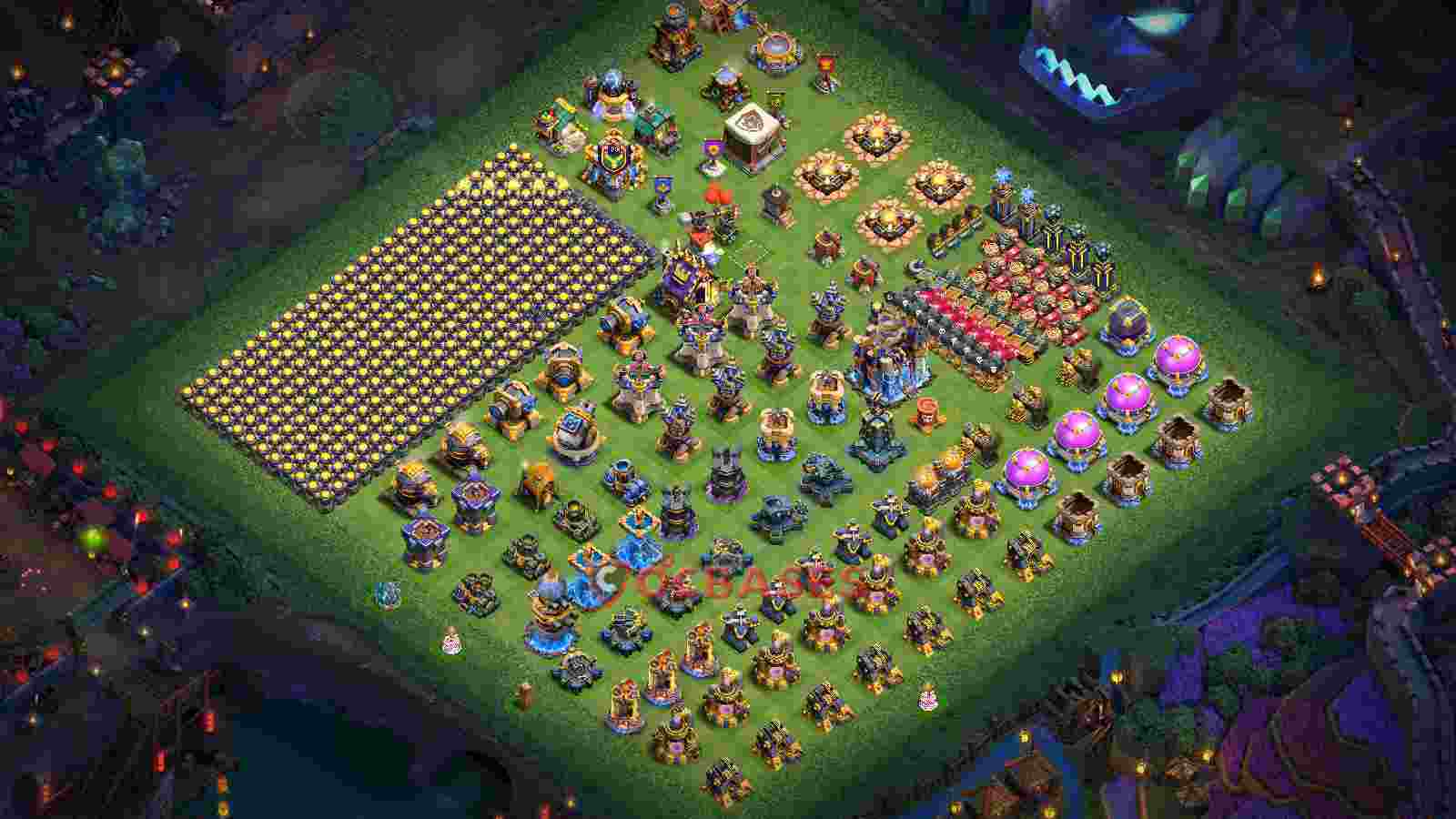 Town Hall 18 Base -progress base – Layout id: 0wqkl base layout