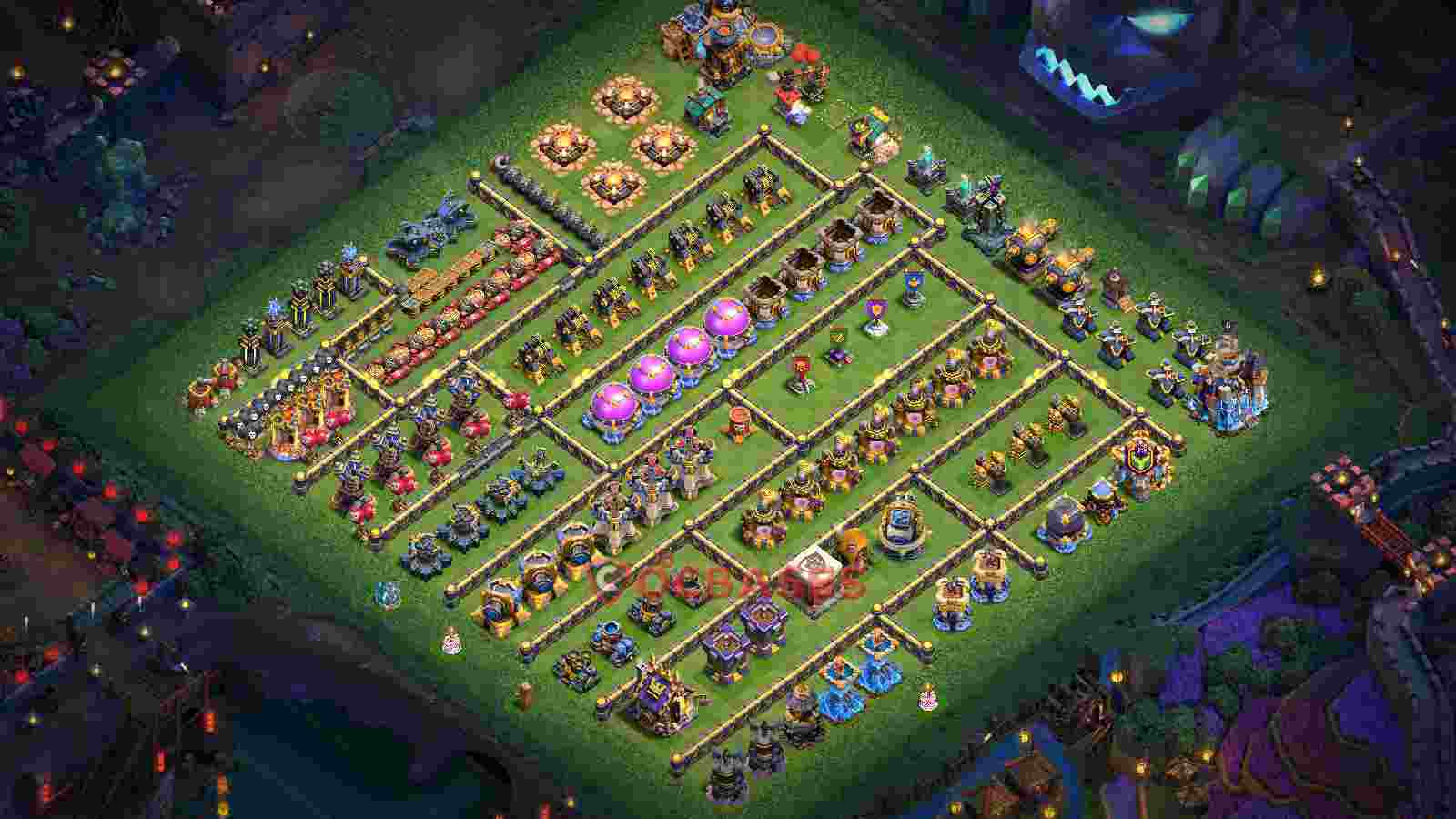 Town Hall 18 Base -progress base – Layout id: 941nn base layout