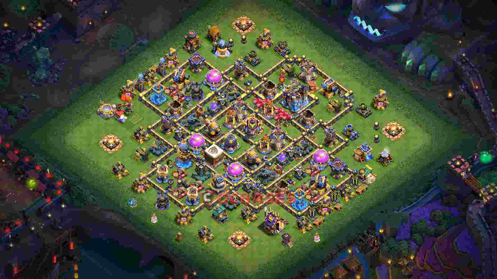 Town Hall 18 Base -farming – Layout id: g90ly base layout