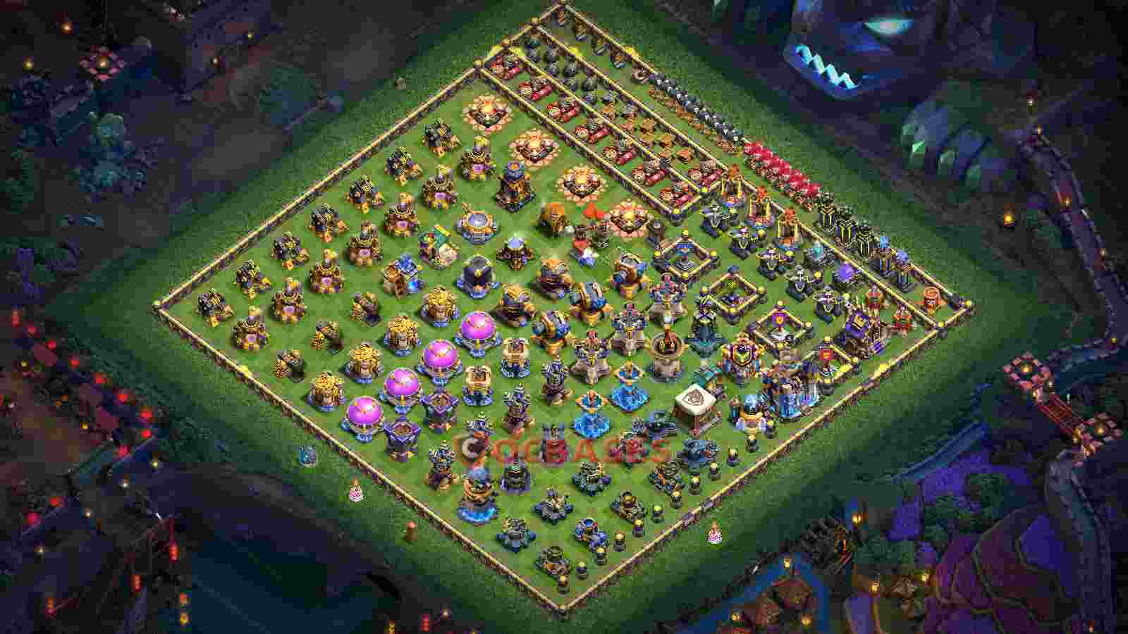 Town Hall 18 Base -progress base – Layout id: ce0vn base layout