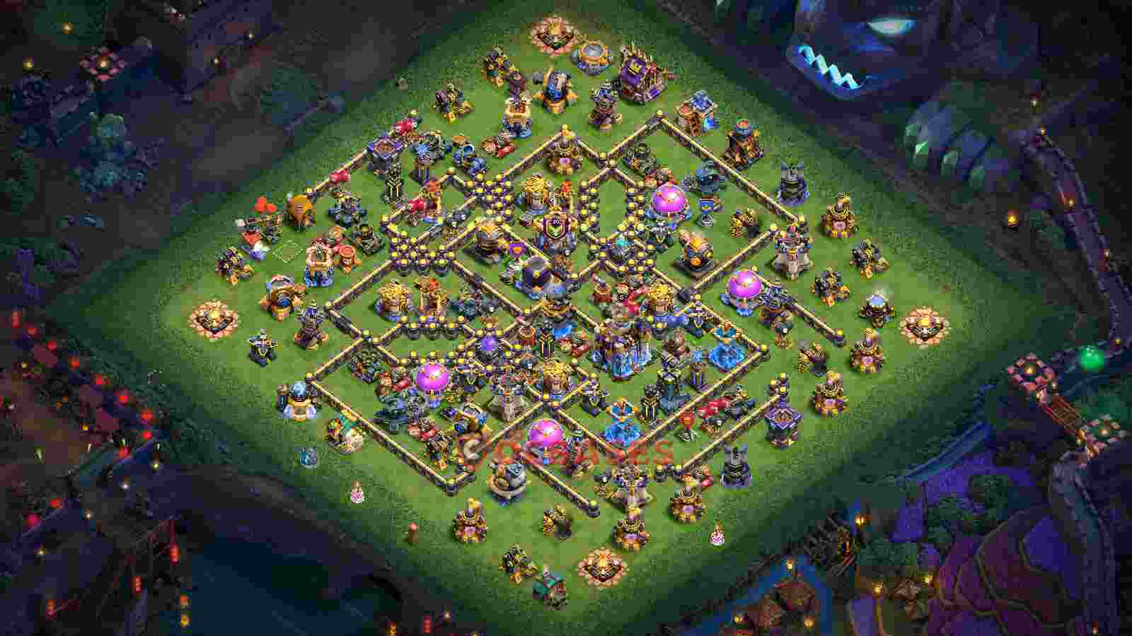 Town Hall 18 Base -farming – Layout id: jg4lu base layout
