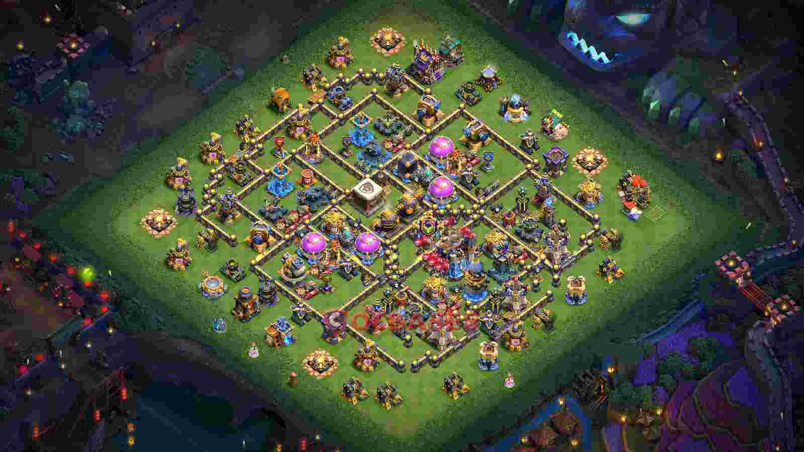 Town Hall 18 Base -farming – Layout id: tvsq6 base layout