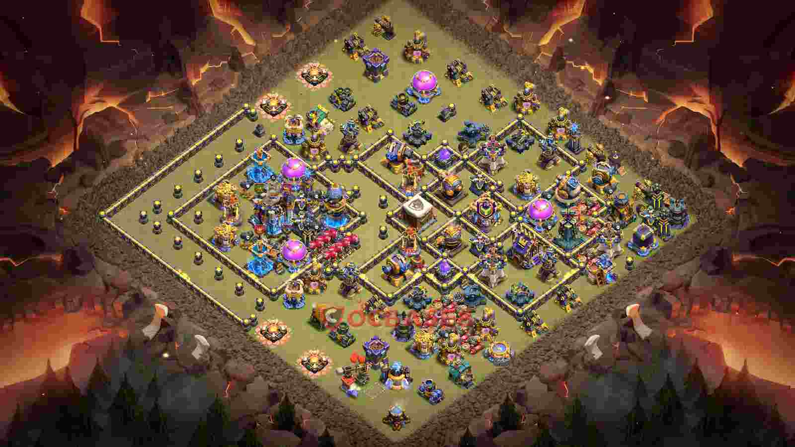 Town Hall 18 Base -war – Layout id: 4tt26 base layout