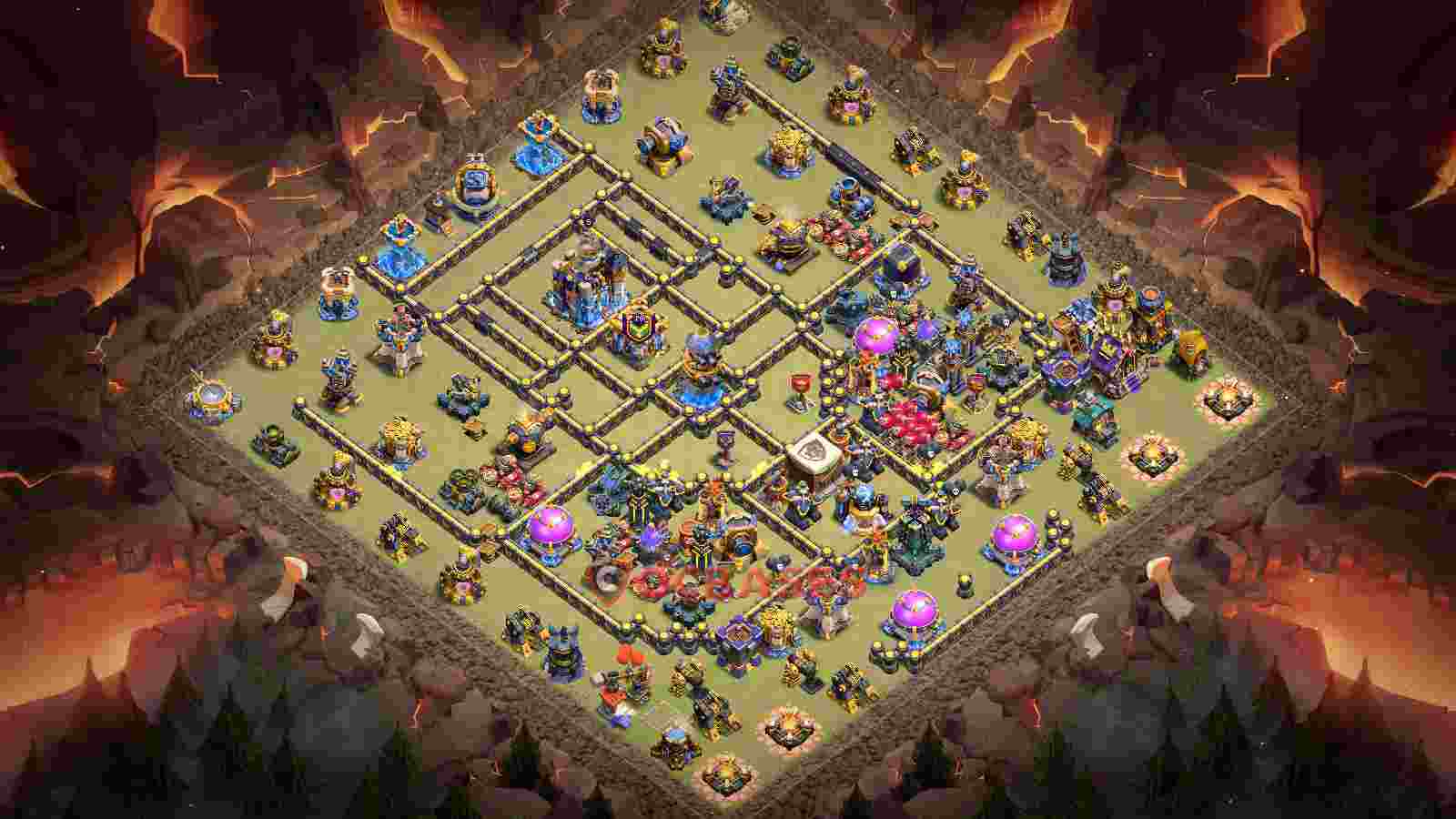 Town Hall 18 Base -war – Layout id: yllu6 base layout