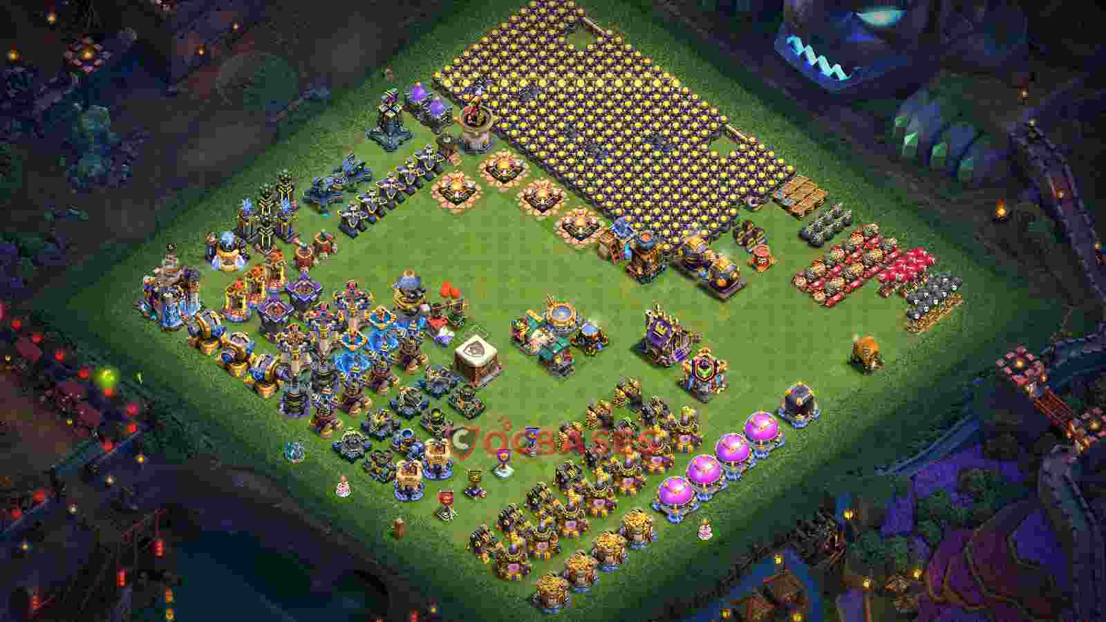 Town Hall 18 Base -fun – Layout id: lx360 base layout