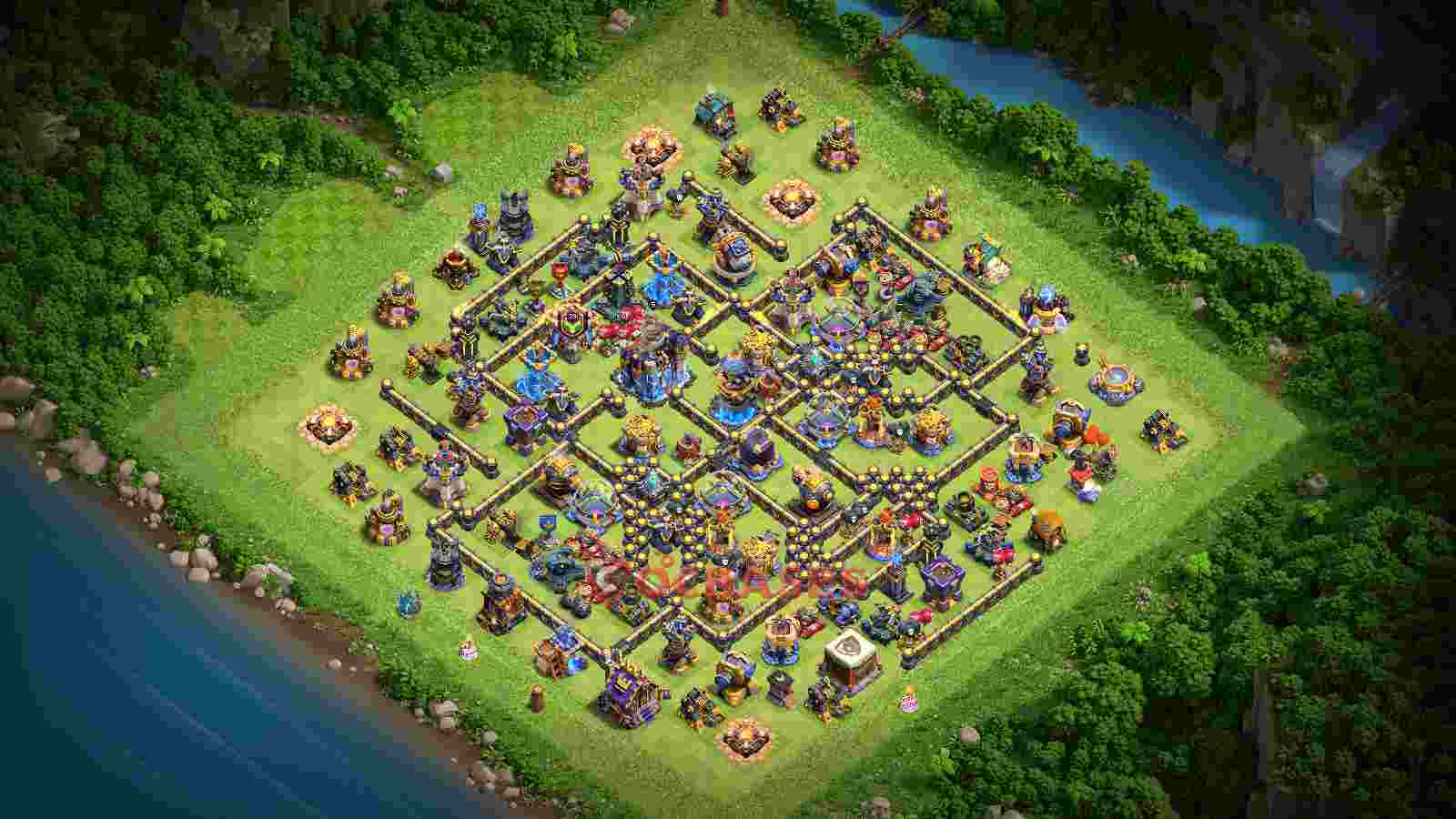 Town Hall 18 Base -farming – Layout id: vx6ye base layout