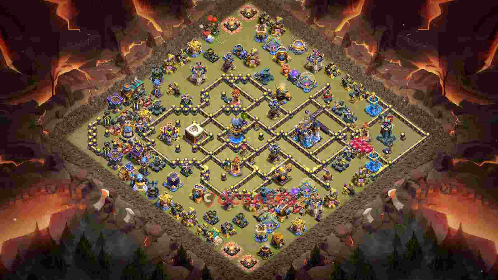 Town Hall 18 Base -war – Layout id: ut81h base layout