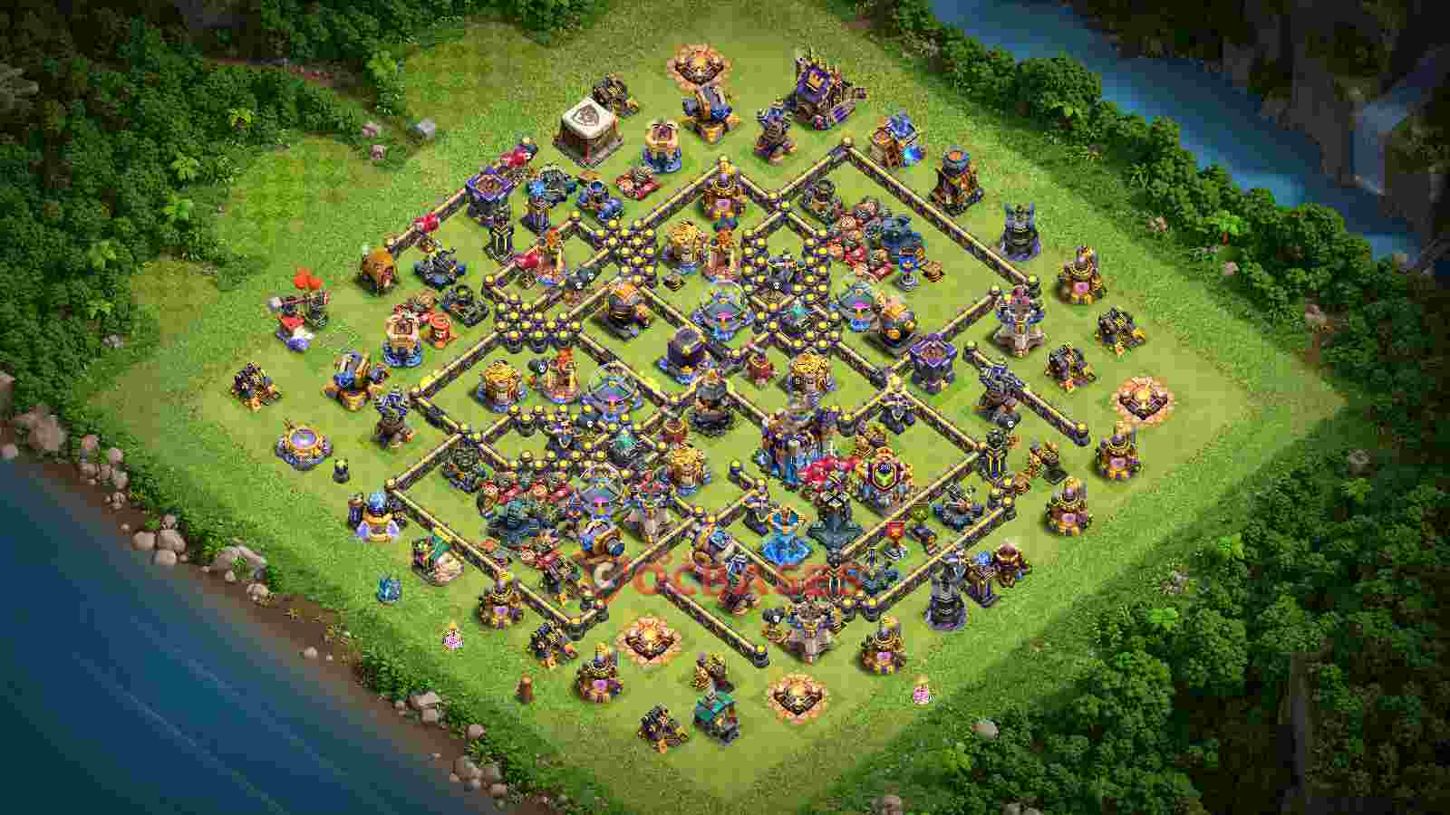 Town Hall 18 Base -farming – Layout id: exc06 base layout