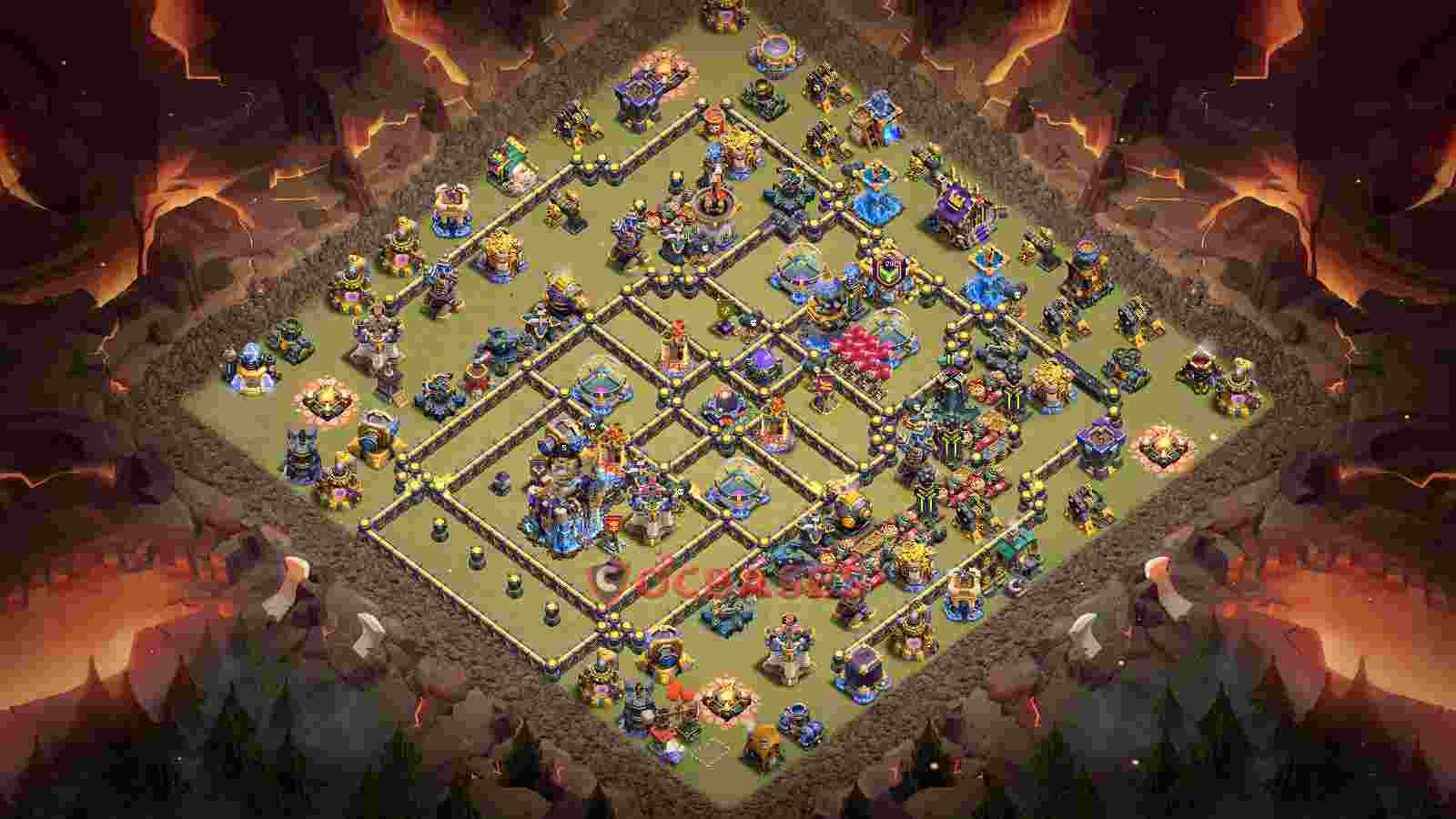 Town Hall 18 Base -war – Layout id: umnj4 base layout