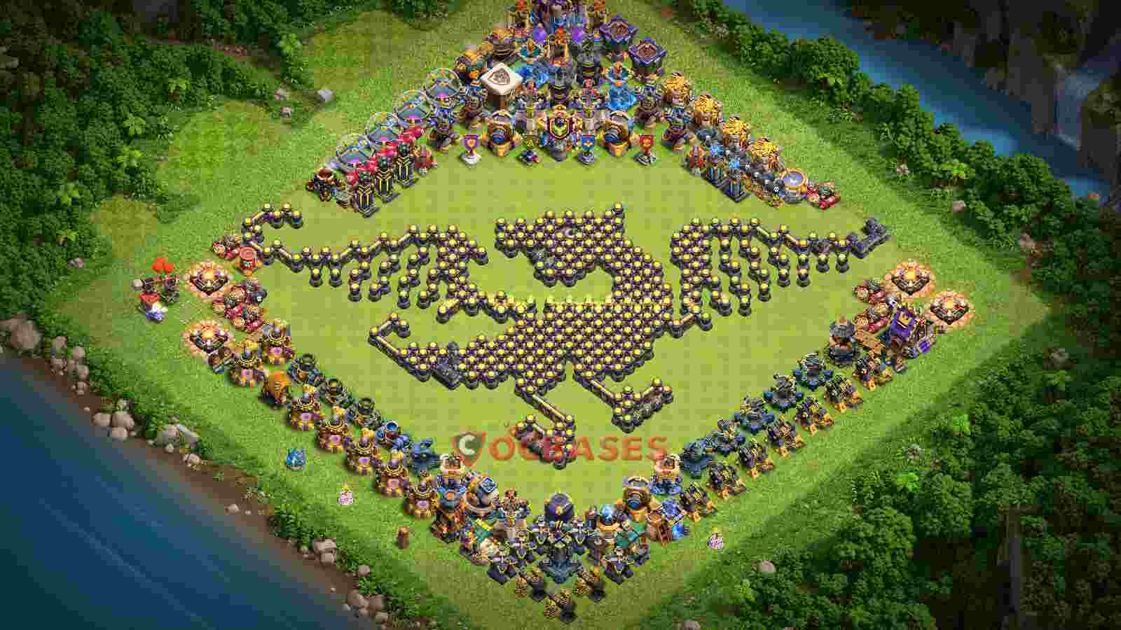 Town Hall 18 Base -fun – Layout id: j1qws base layout