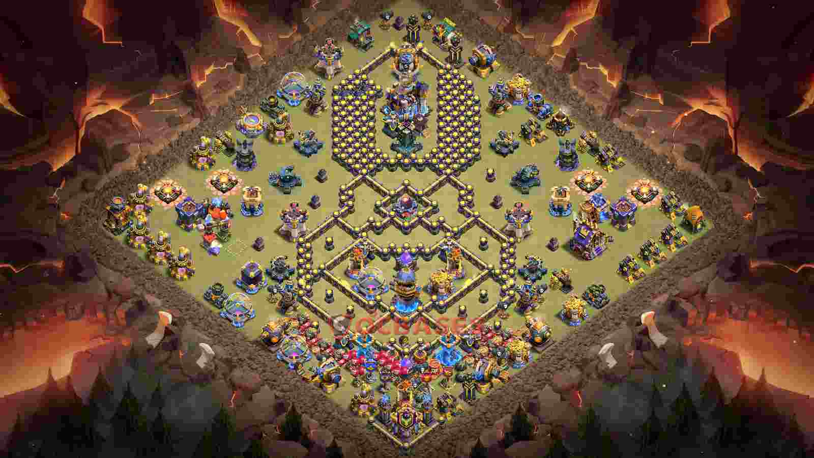 Town Hall 18 Base -war – Layout id: o4fx4 base layout