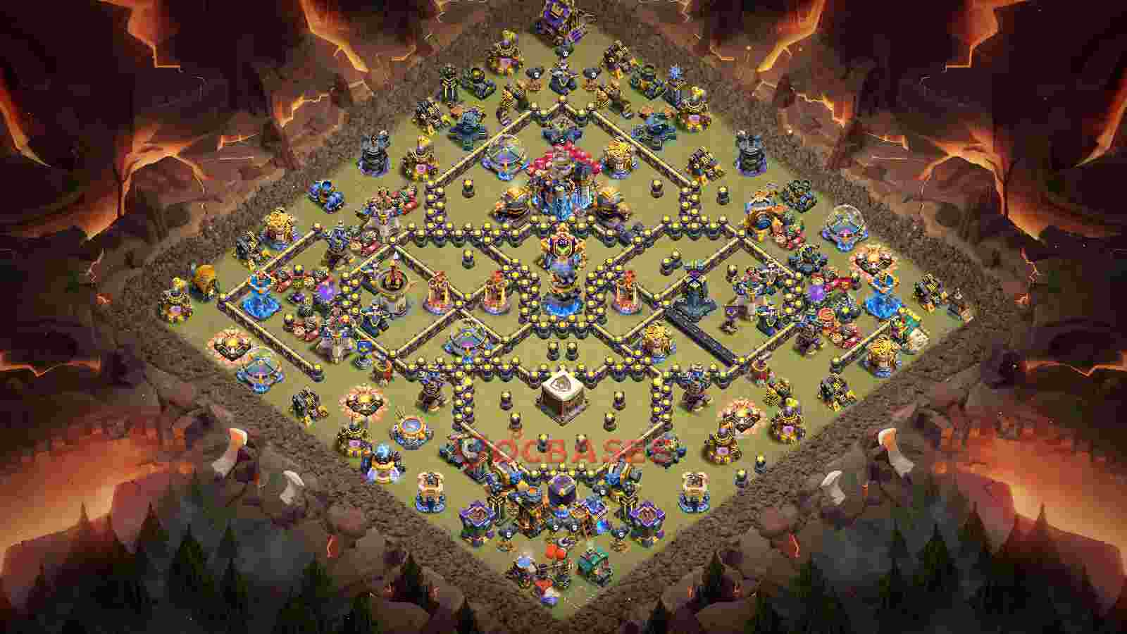 Town Hall 18 Base -war – Layout id: 4hvrk base layout