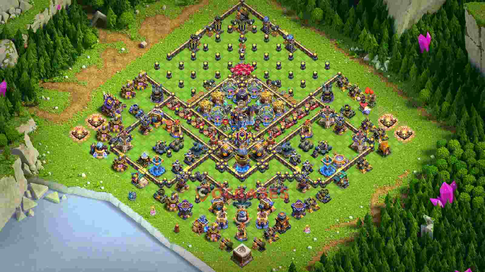 Town Hall 18 Base -farming – Layout id: 898gx base layout