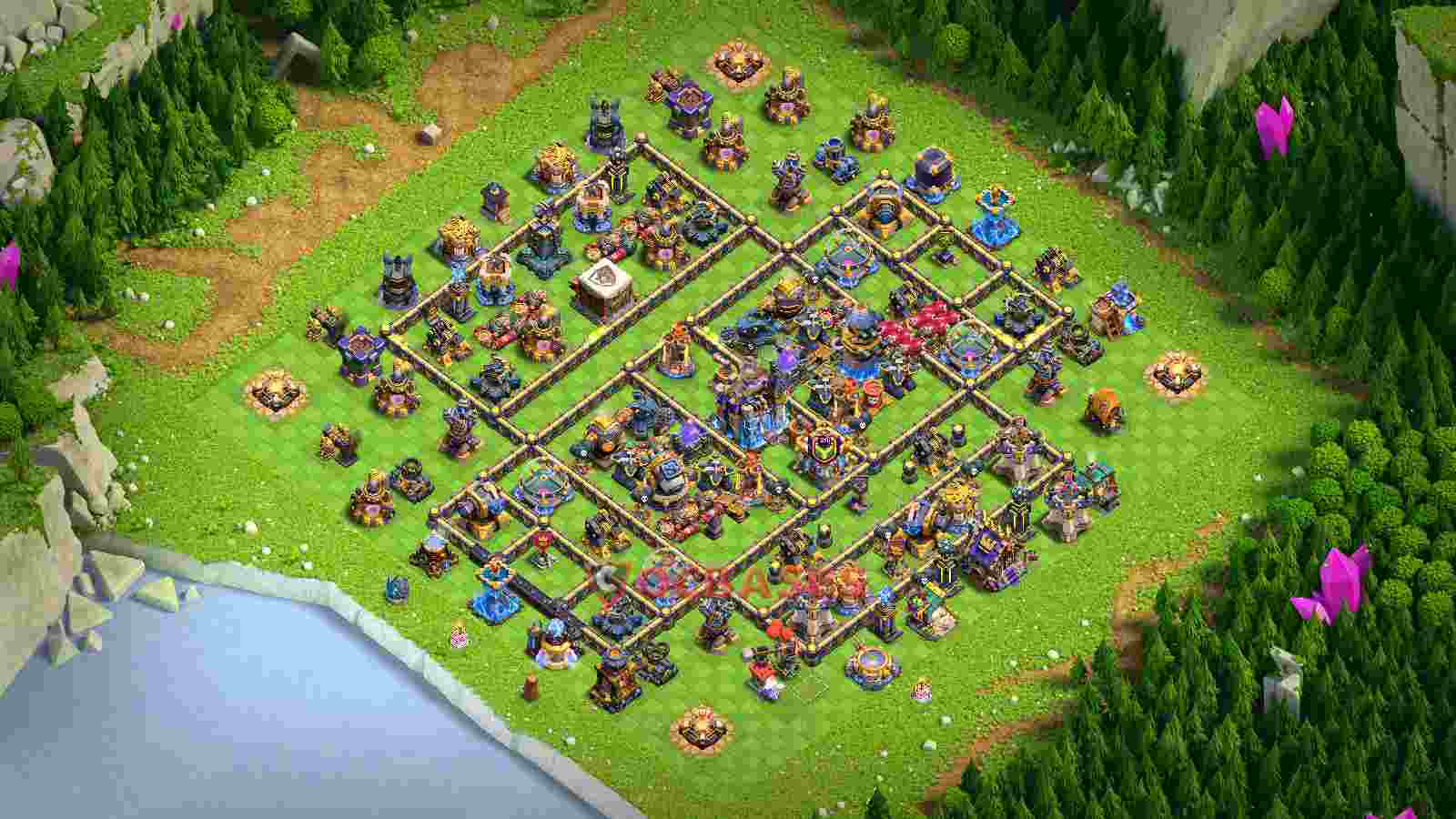 Town Hall 18 Base -trophy – Layout id: dawvf base layout