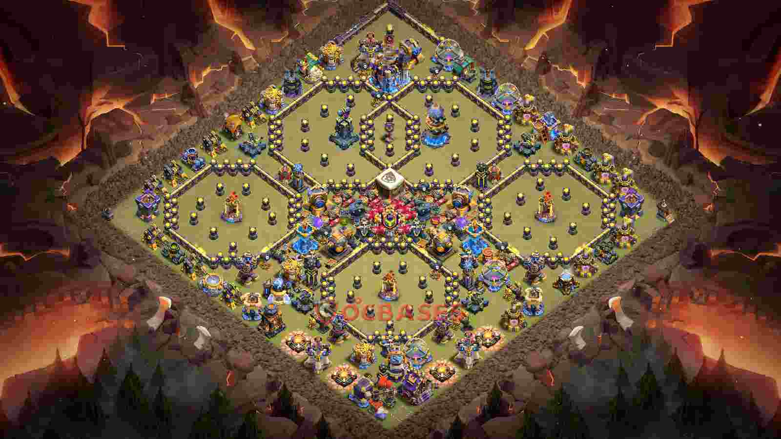 Town Hall 18 Base -war – Layout id: 25p15 base layout