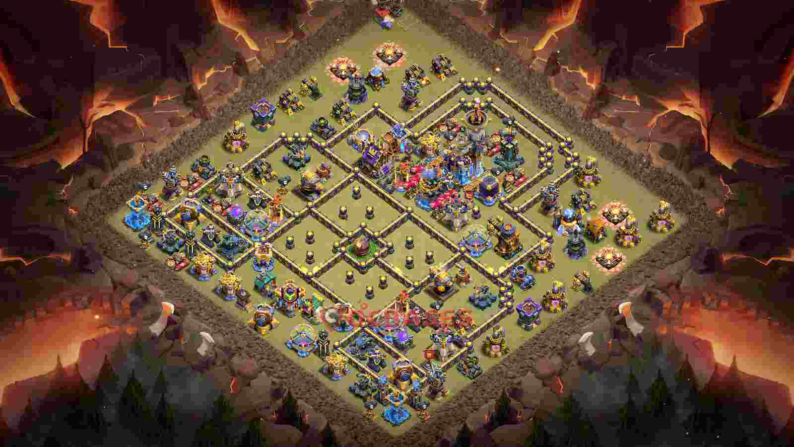 Town Hall 18 Base -war – Layout id: 4ao1l base layout