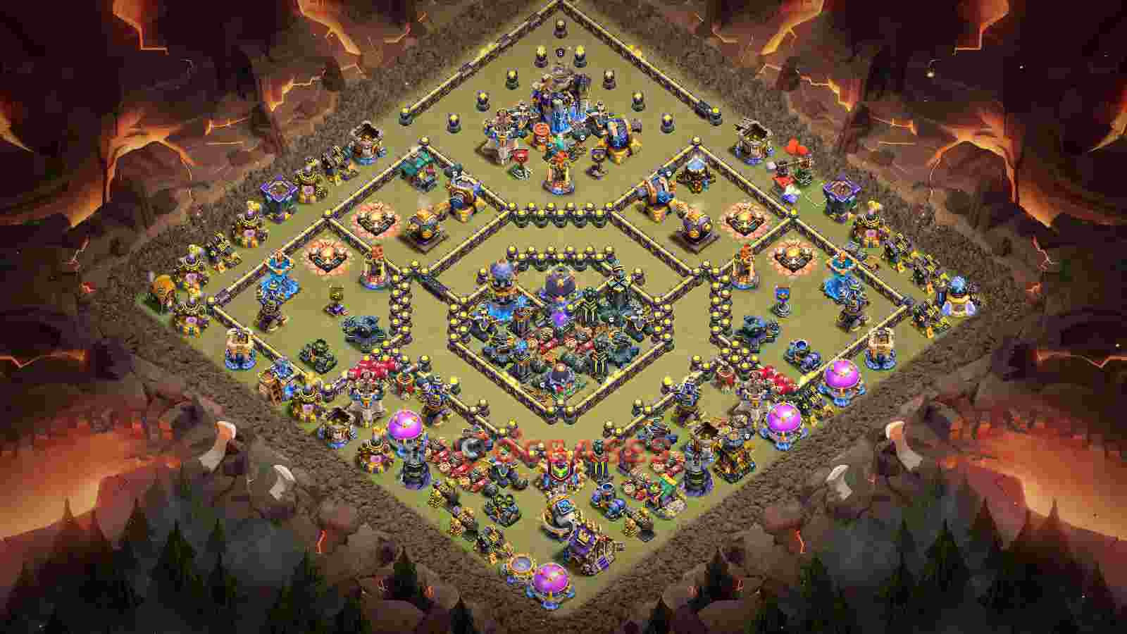 Town Hall 18 Base -war – Layout id: khxh8 base layout