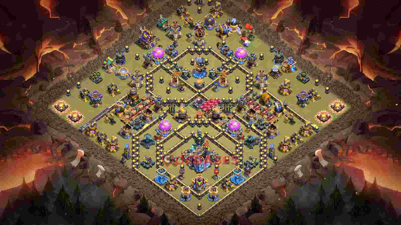 Town Hall 18 Base -war – Layout id: lfa4c base layout
