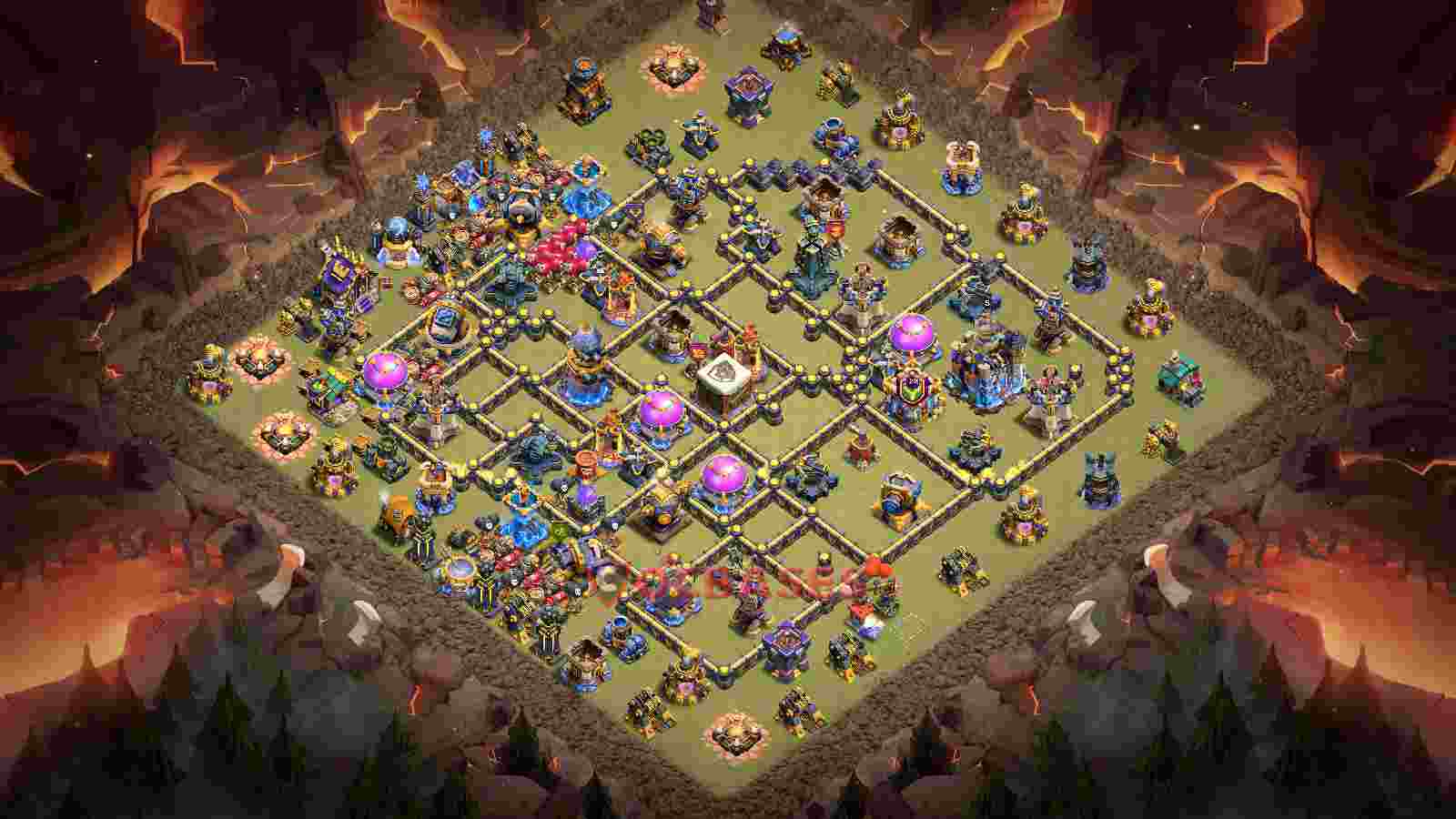 Town Hall 18 Base -war – Layout id: z9ry5 base layout