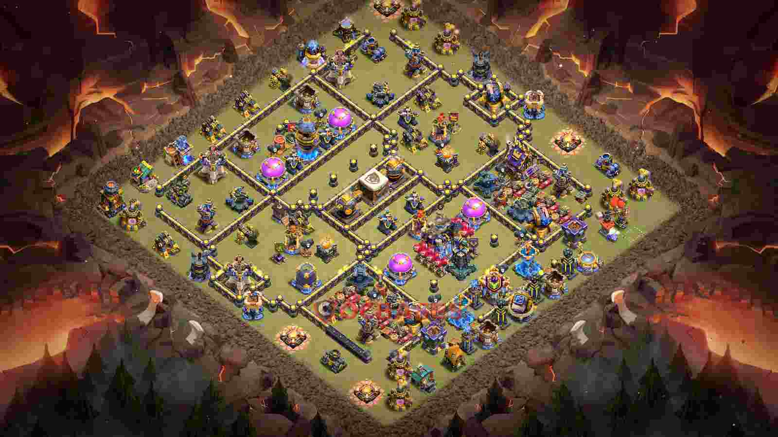 Town Hall 18 Base -war – Layout id: 4dnt8 base layout