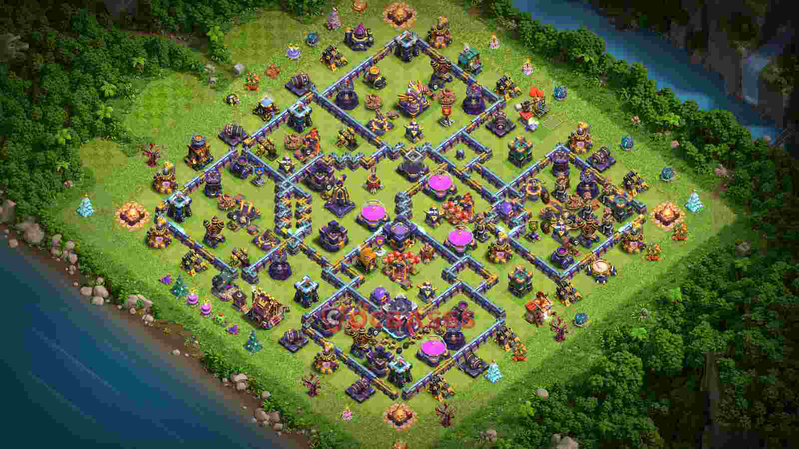Town Hall 15 Base -hybrid – Layout id: w7kd6 base layout
